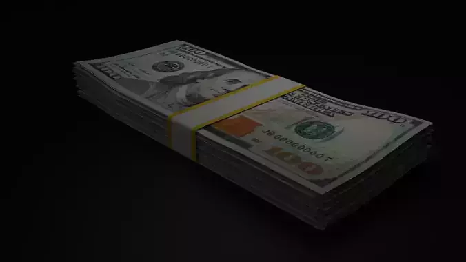 Money stack of dollar bills