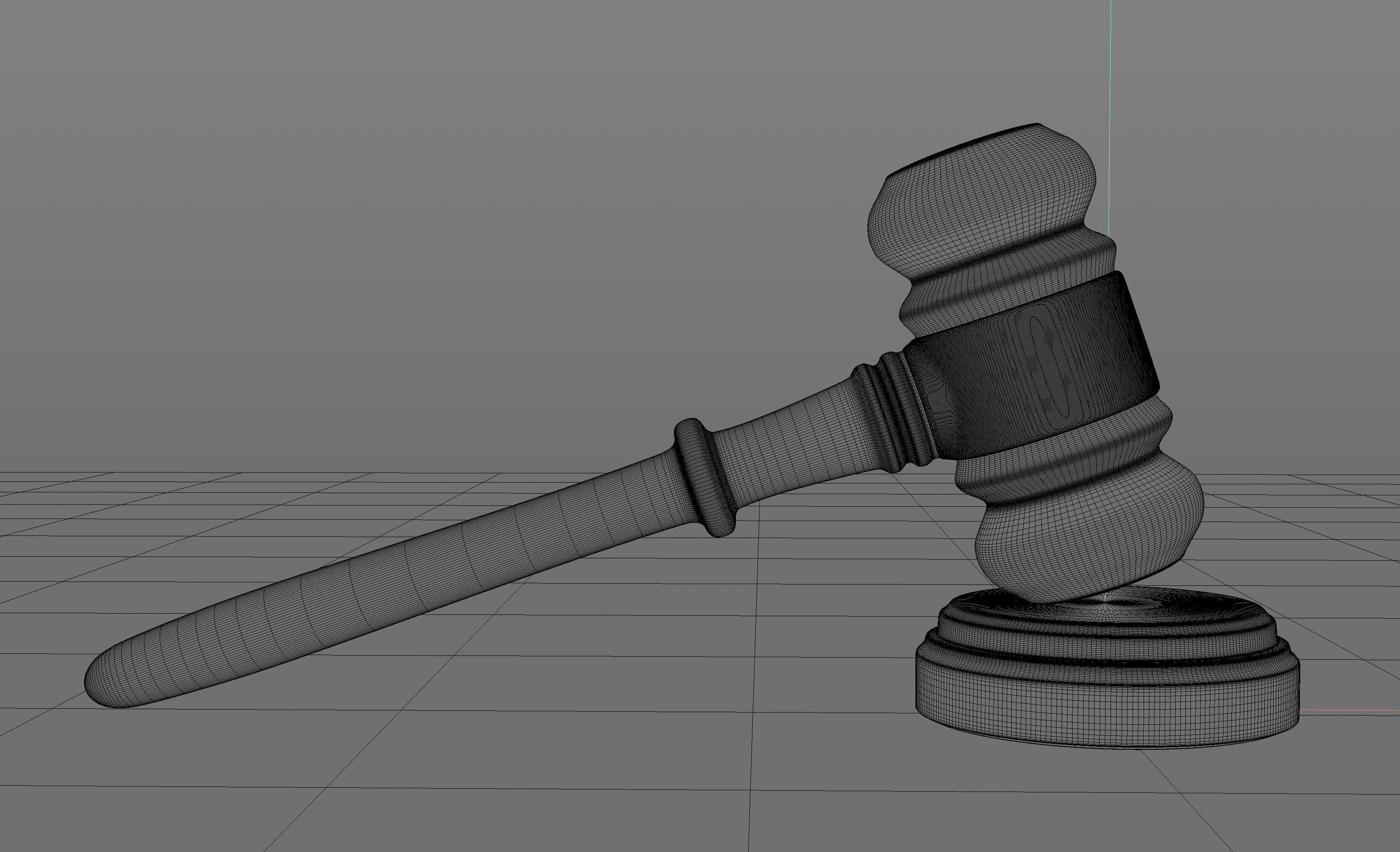 Justice Gavel Hammer 3D model_3