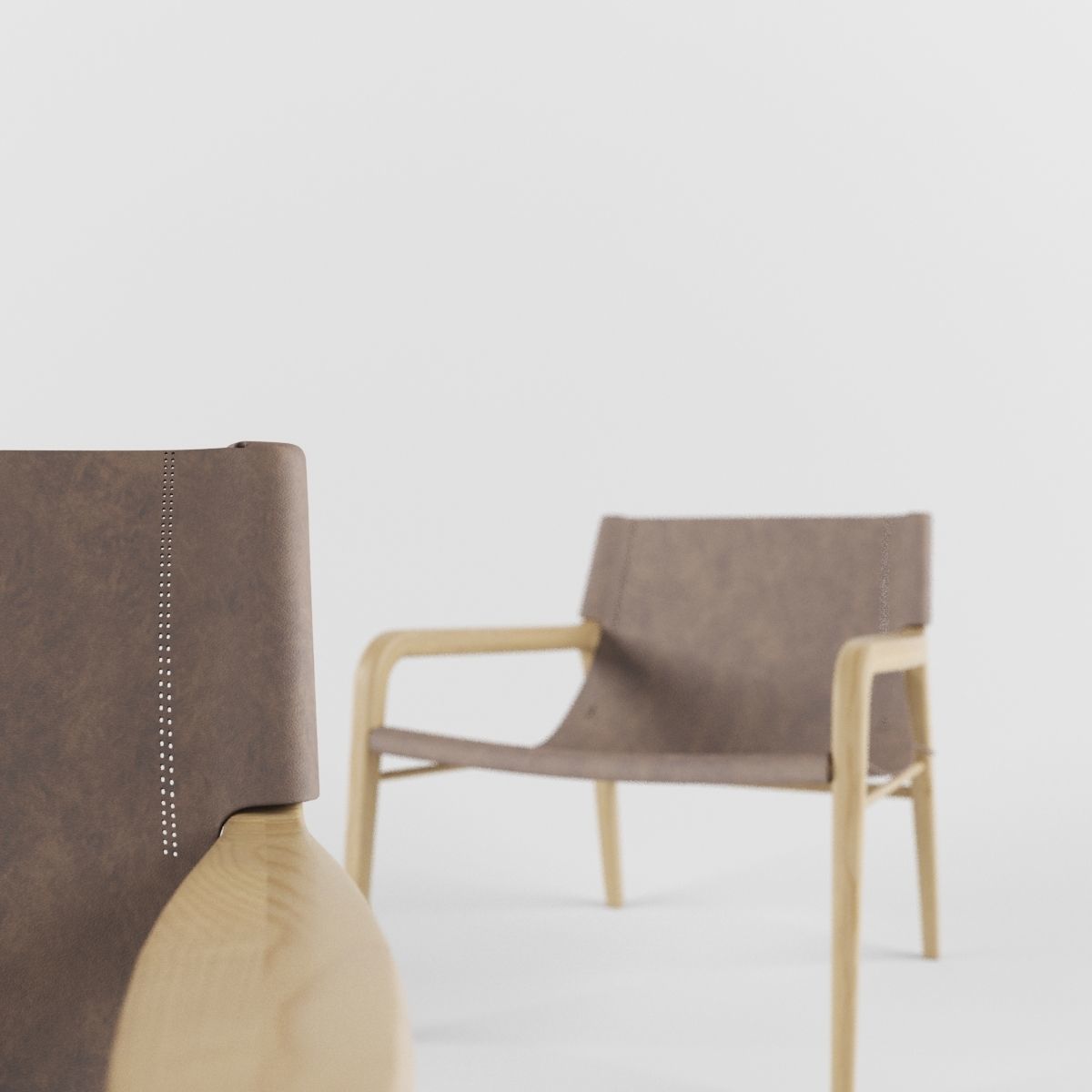 Rama chair 3D model_2