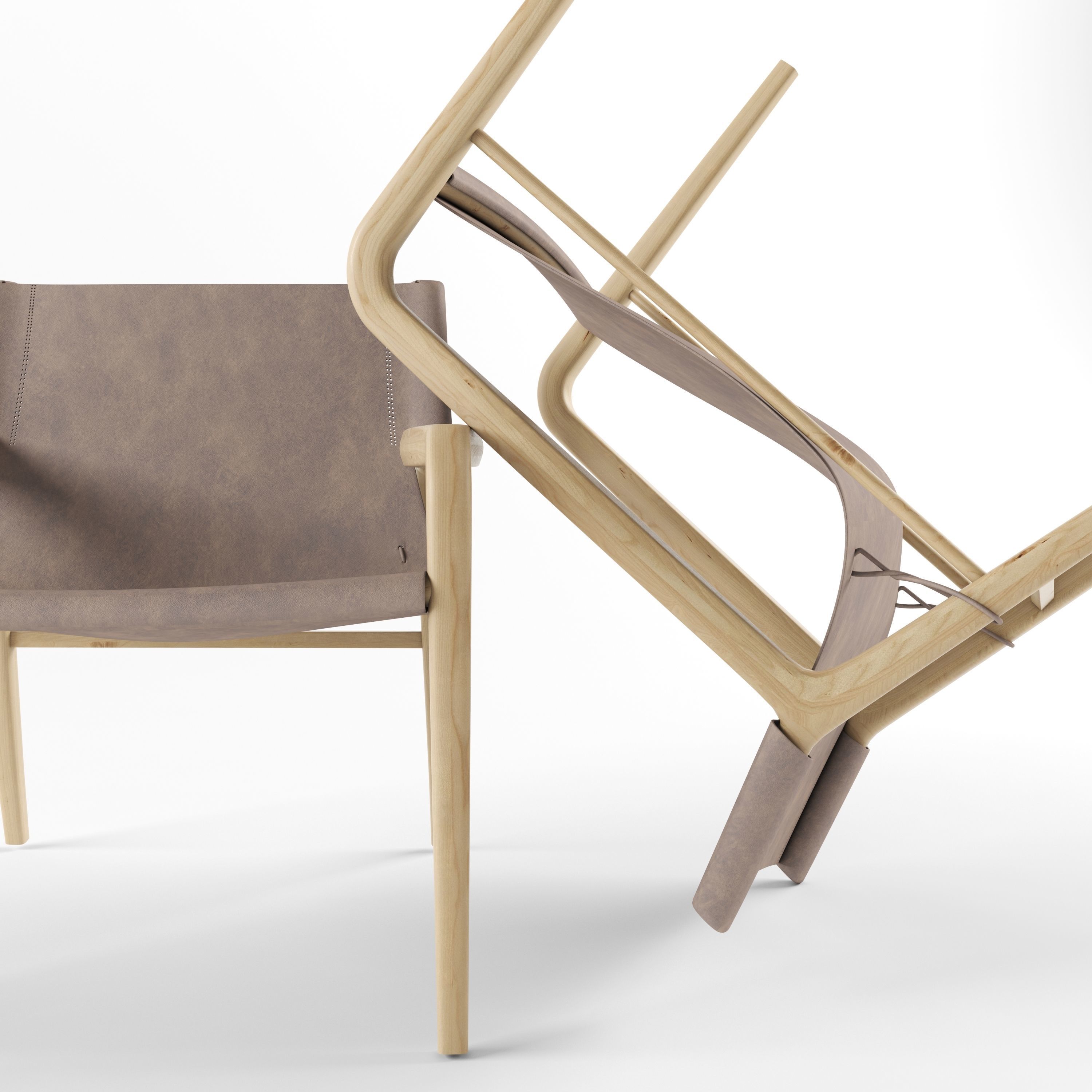 Rama chair 3D model_1