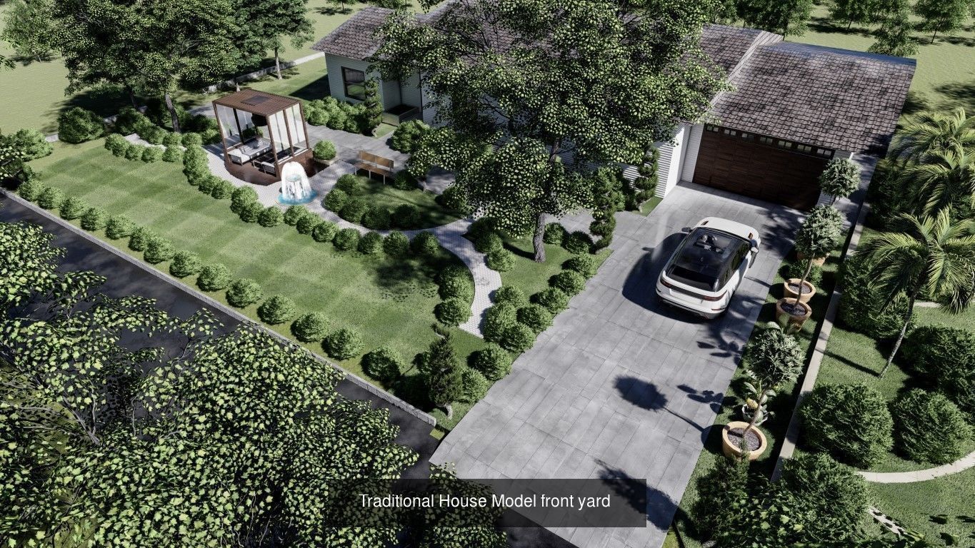 FRONT YARD LANDSCAPING MODELS COLLECTION _15
