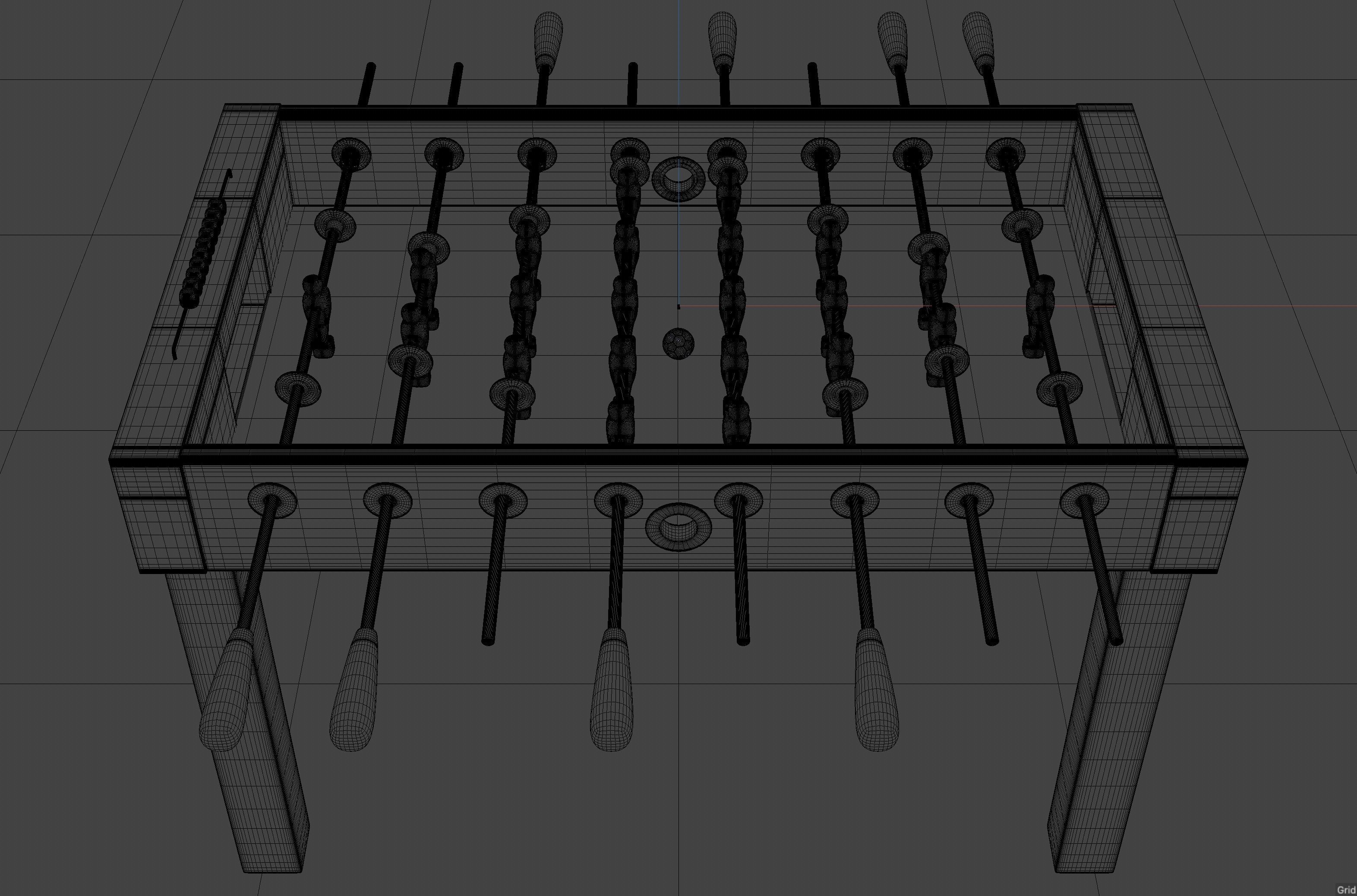 Foosball Table 3D model_4