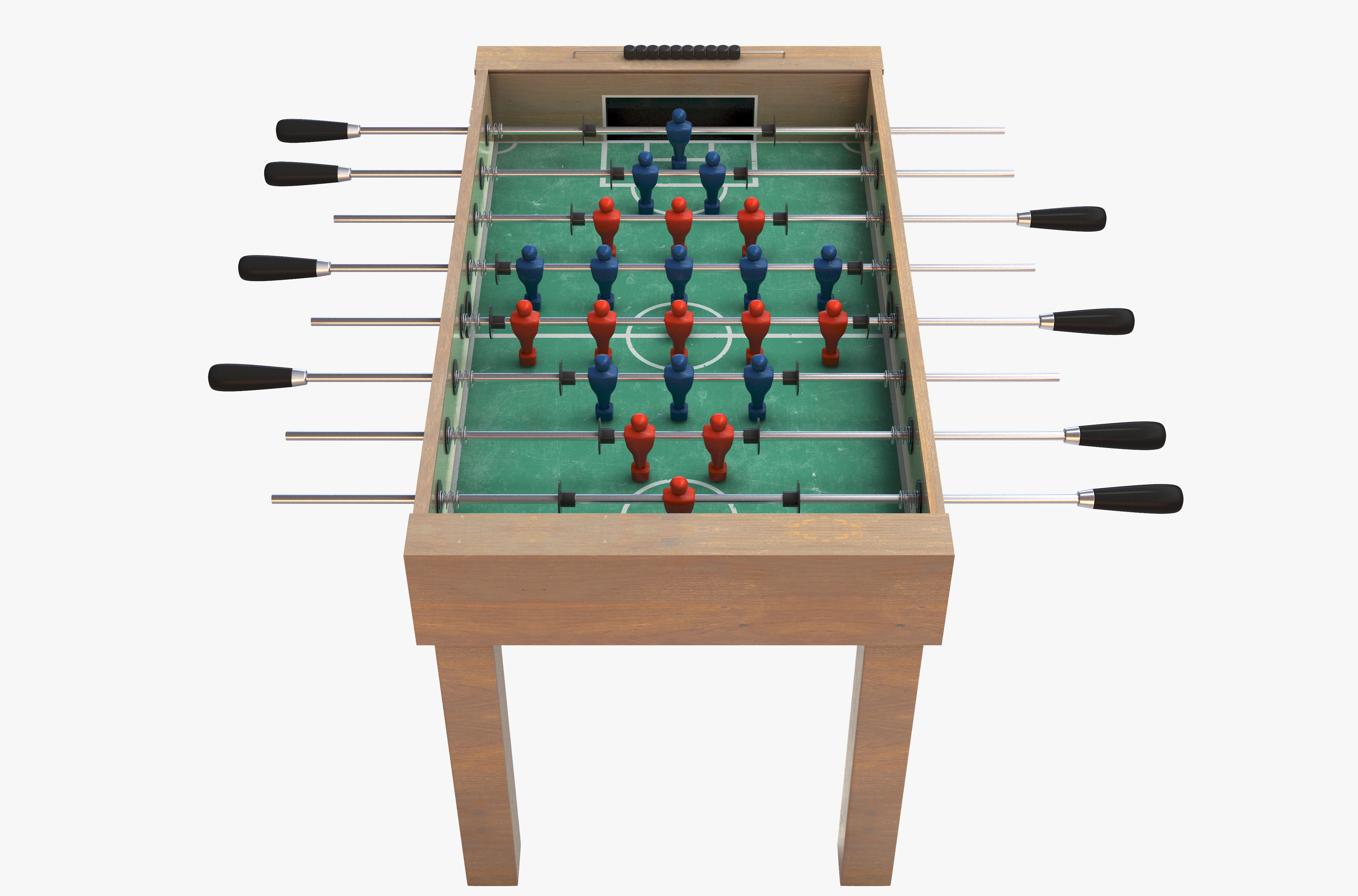Foosball Table 3D model_2