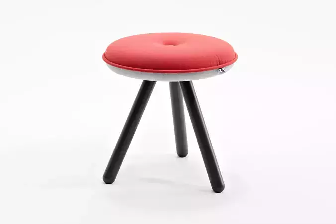 Stool Upholstered - NET WORK PLACE Organic by Koenig Neurath 3D model