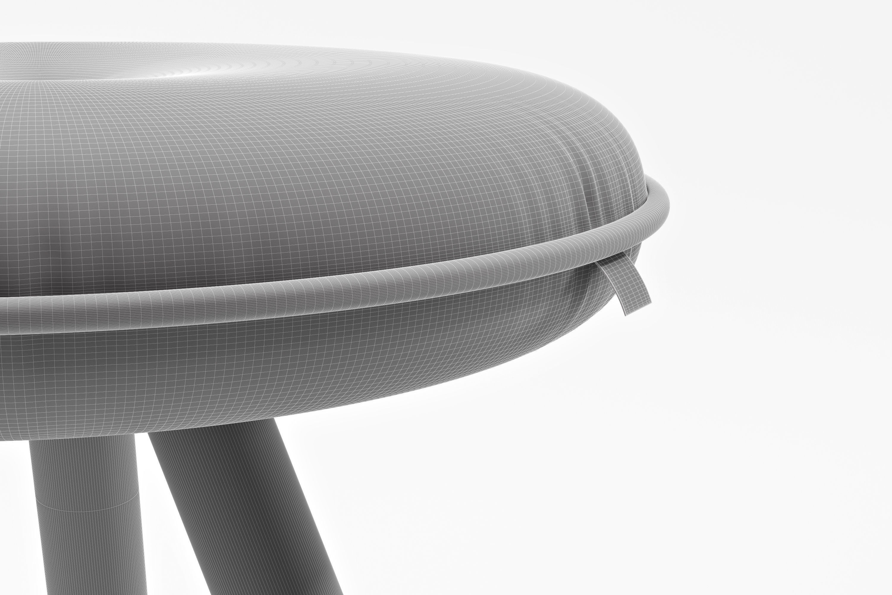 Stool Upholstered - NET WORK PLACE Organic by Koenig Neurath 3D model_5