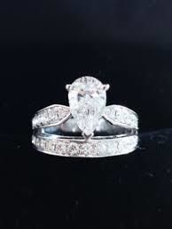 YD297 person diamond engagement ring 3D print model_4