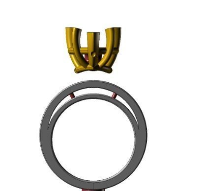 YD297 person diamond engagement ring 3D print model_19