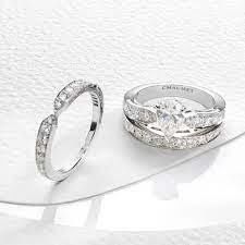 YD297 person diamond engagement ring 3D print model_9