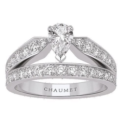 YD297 person diamond engagement ring 3D print model