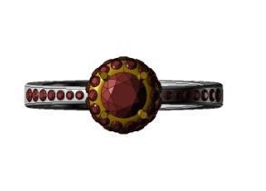 YD298 diamond ring 3D print model_4