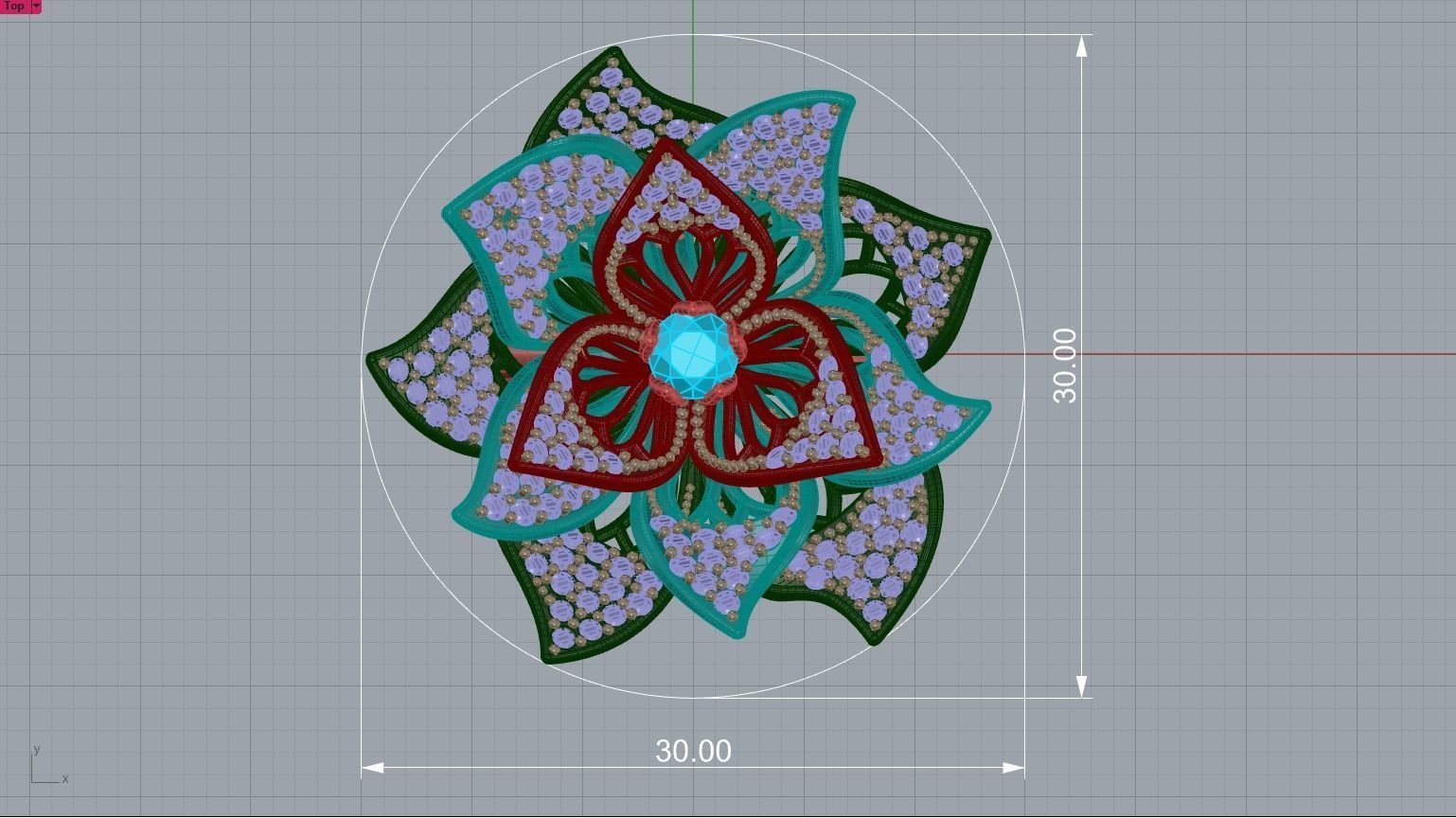 Cactus flower ring 3D print model_6