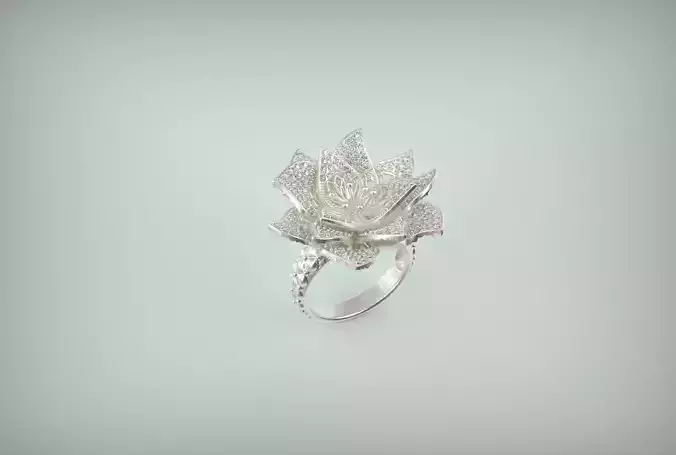 Cactus flower ring