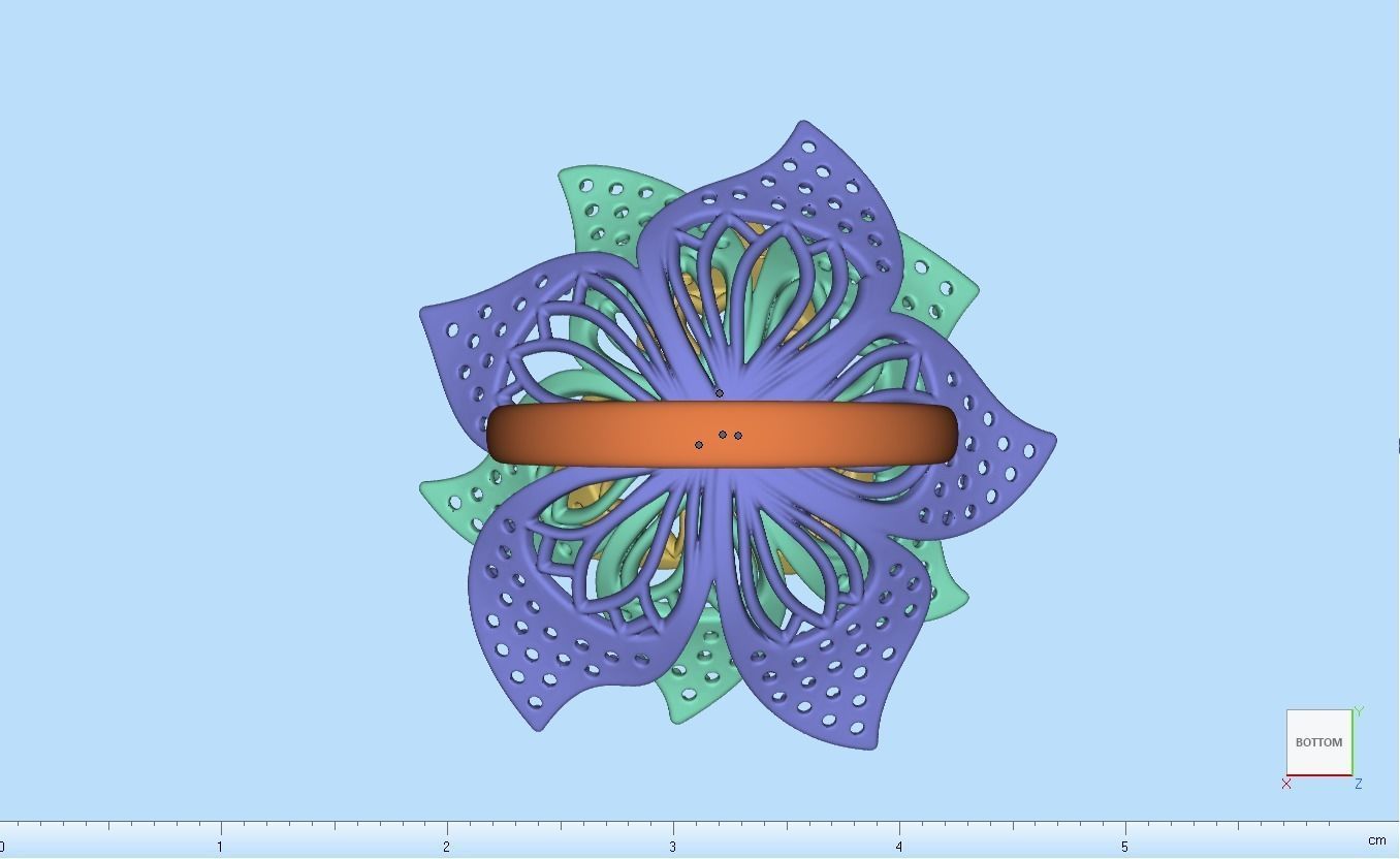 Cactus flower ring 3D print model_23