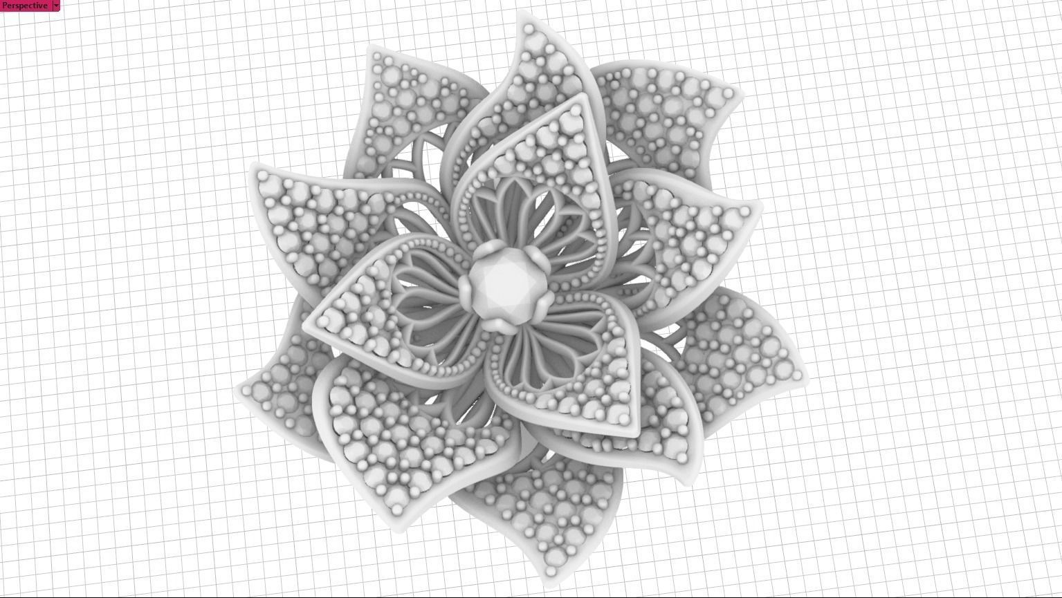 Cactus flower ring 3D print model_10