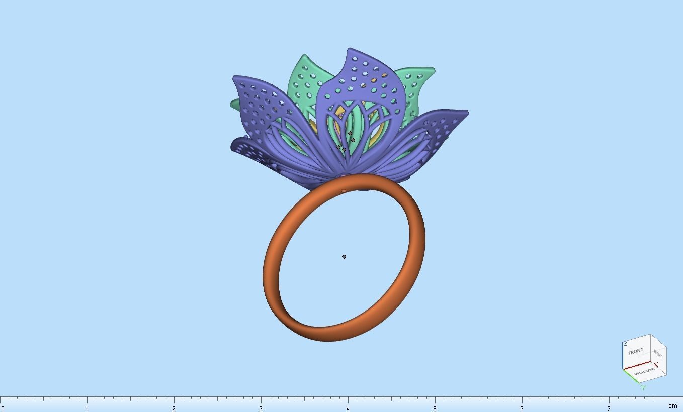 Cactus flower ring 3D print model_18