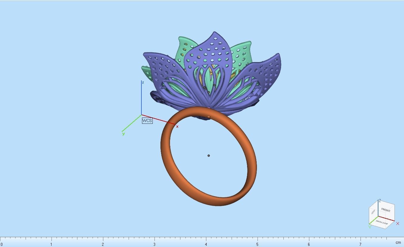 Cactus flower ring 3D print model_17
