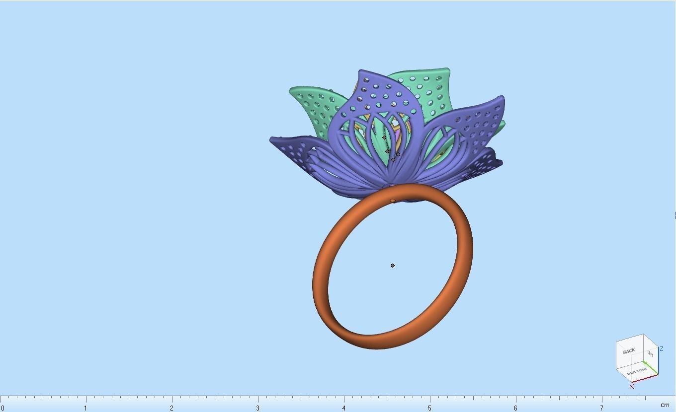 Cactus flower ring 3D print model_16