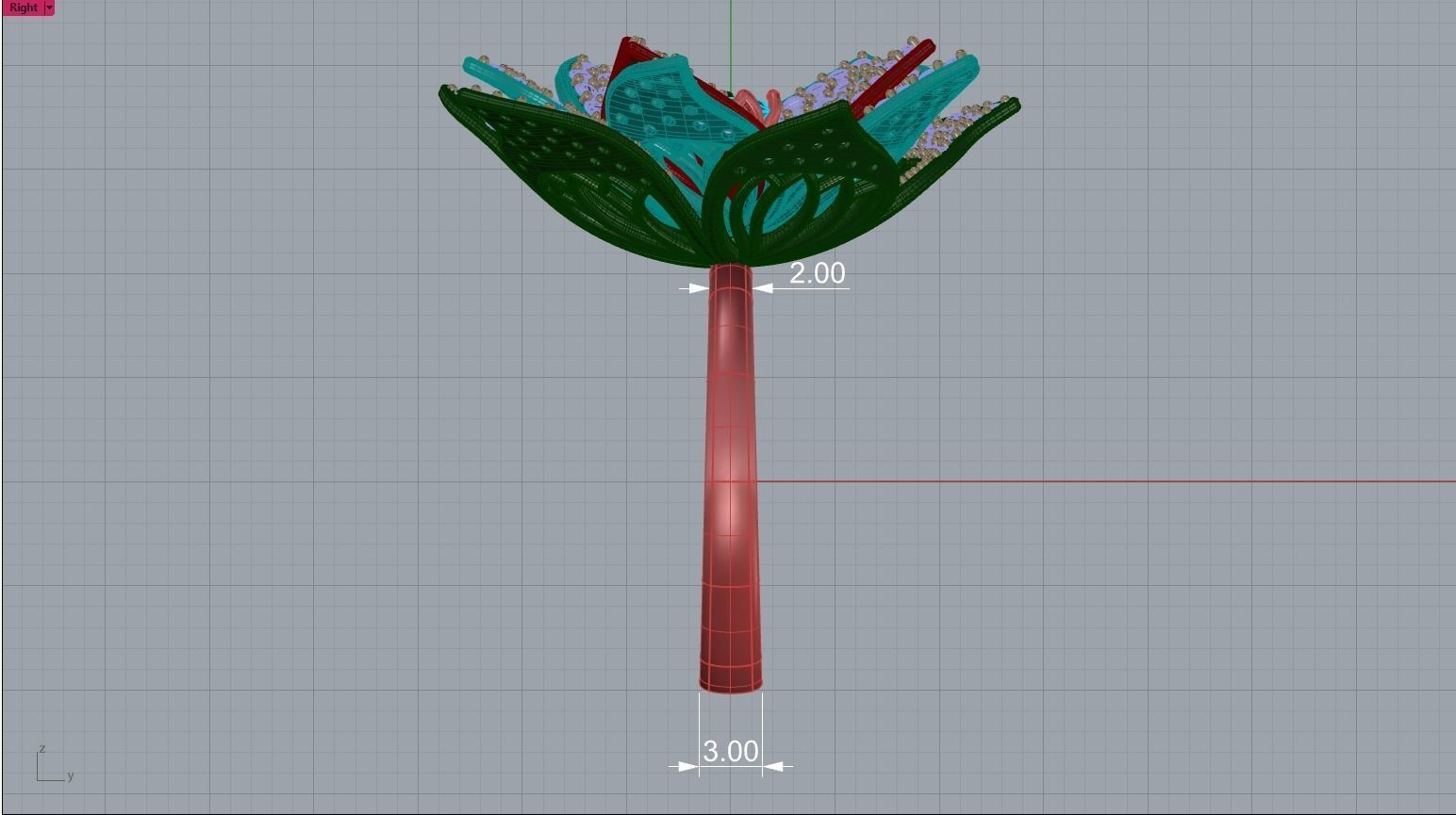 Cactus flower ring 3D print model_8