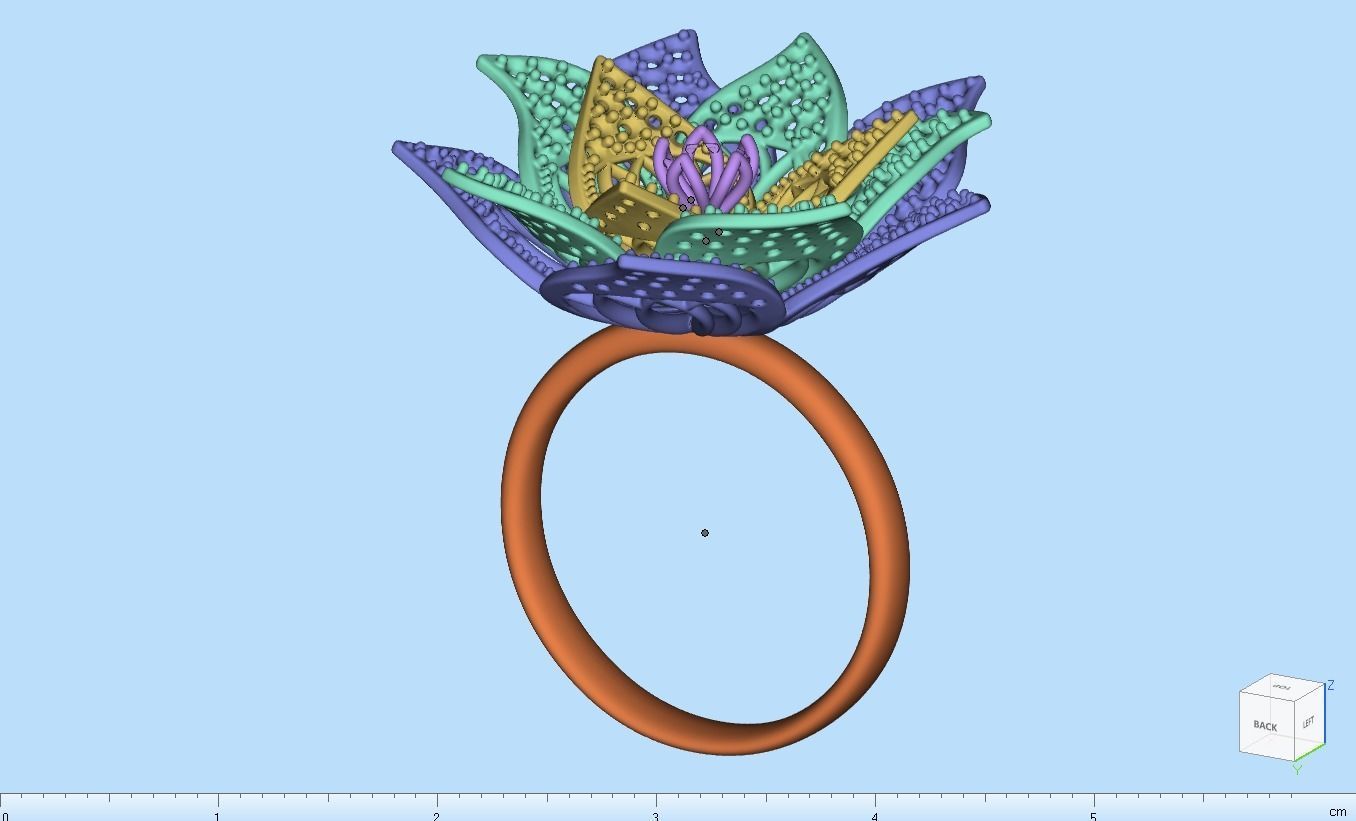 Cactus flower ring 3D print model_21