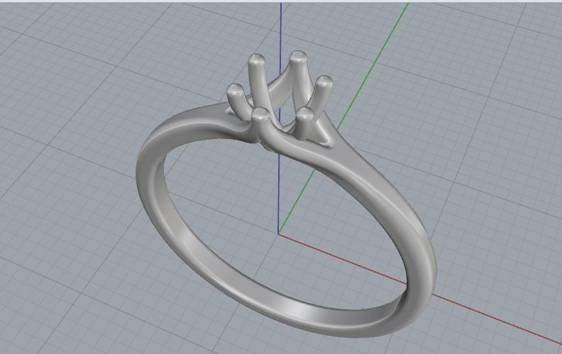 Soliter ring Model 2633 3D print model_2