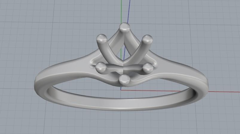 Soliter ring Model 2633 3D print model_4