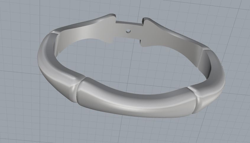 Ring with one stone Model 2627 3D print model_4
