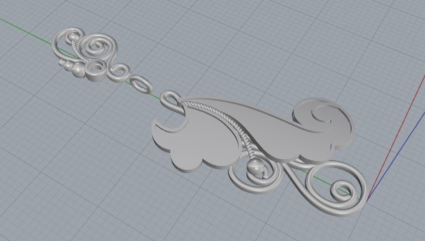 Pendant Model 2624 3D print model_2