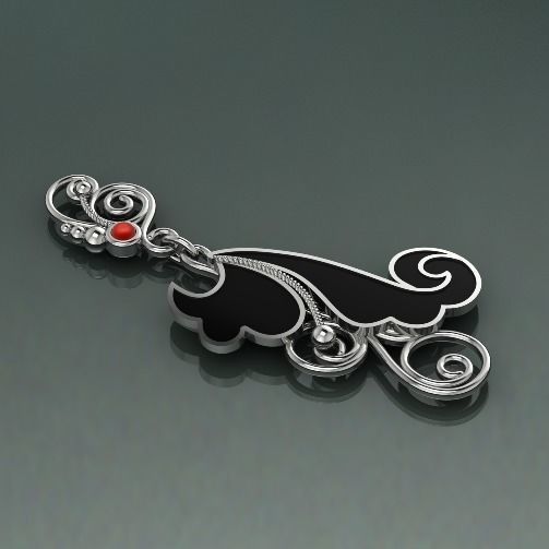 Pendant Model 2624 3D print model_1