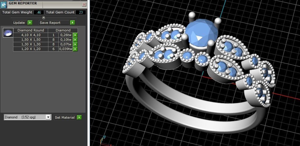 Double ring Model 2623 3D print model_10