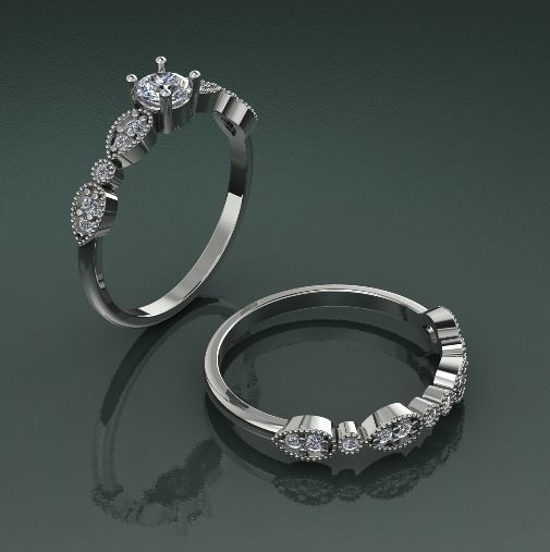 Double ring Model 2623 3D print model_1