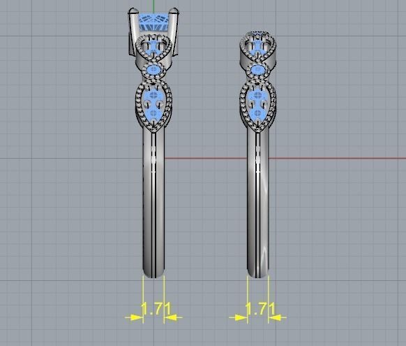 Double ring Model 2623 3D print model_7