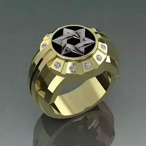 Mens ring with a star Model 2621