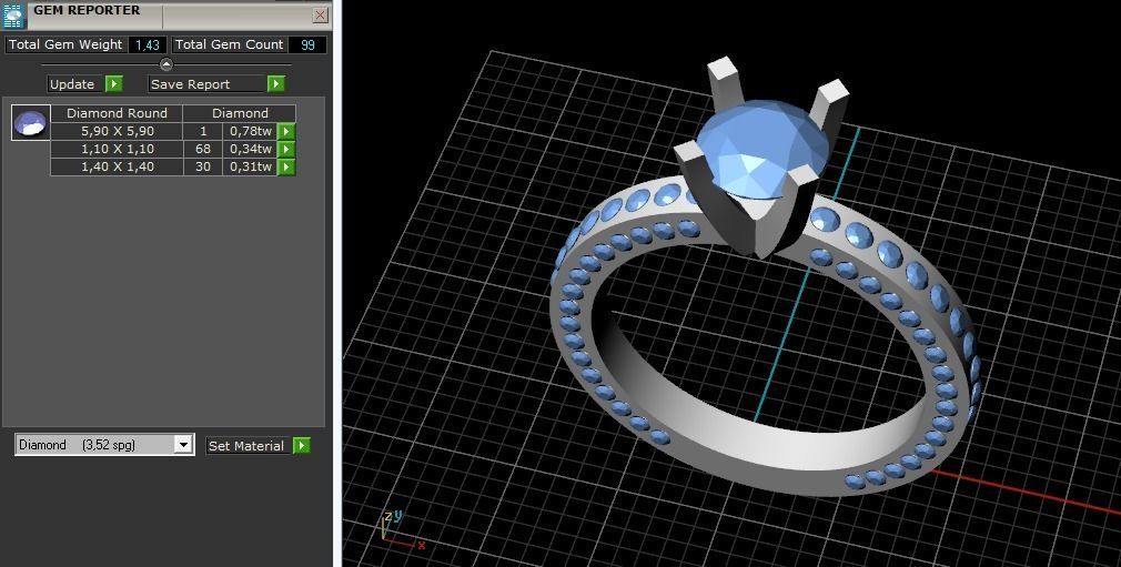 Soliter ring Model 2617 3D print model_9