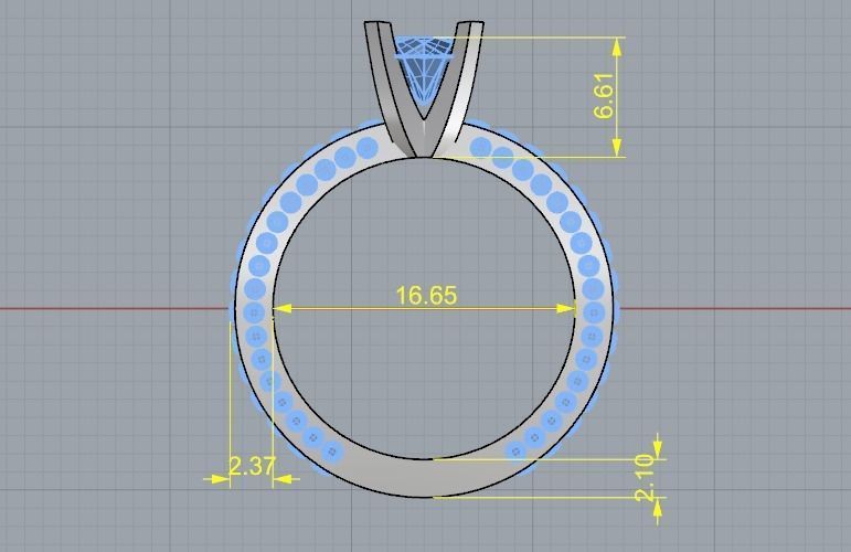 Soliter ring Model 2617 3D print model_6