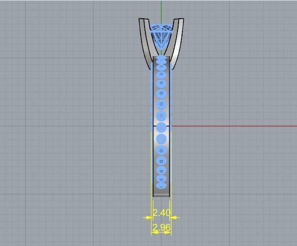 Soliter ring Model 2617 3D print model_7