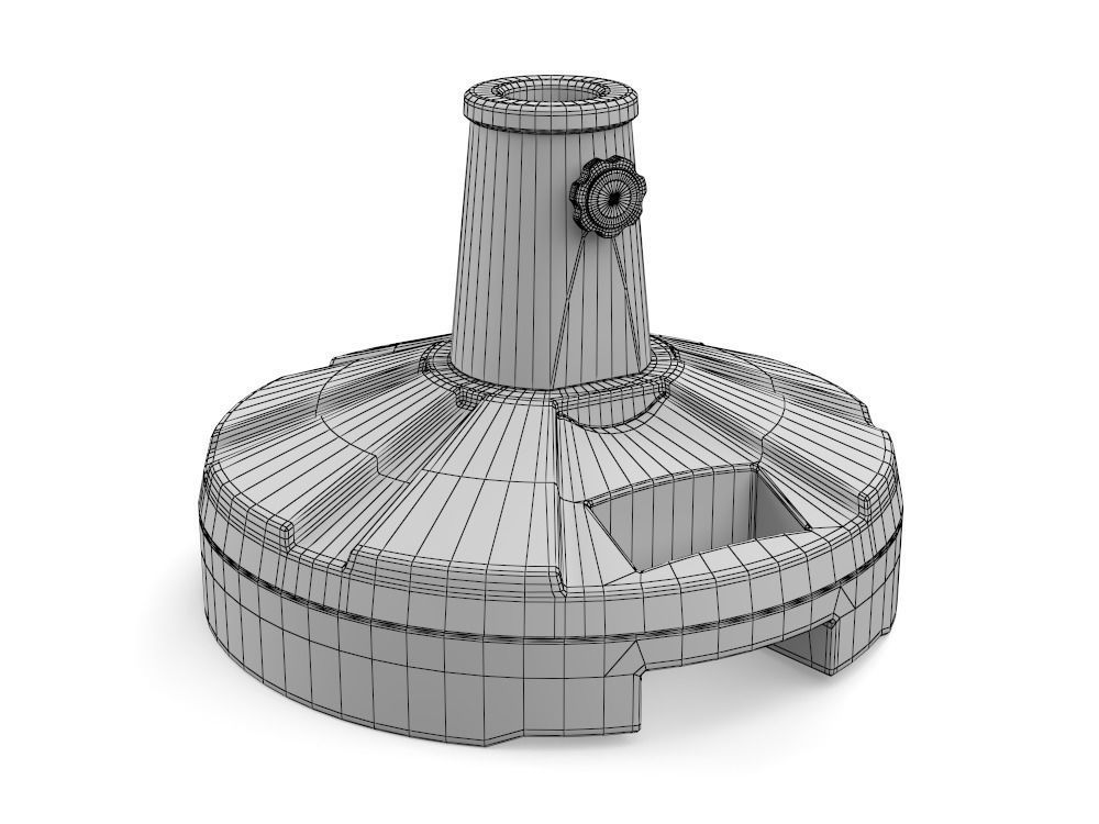 Umbrella Stand PBR low-poly Low-poly 3D model_1