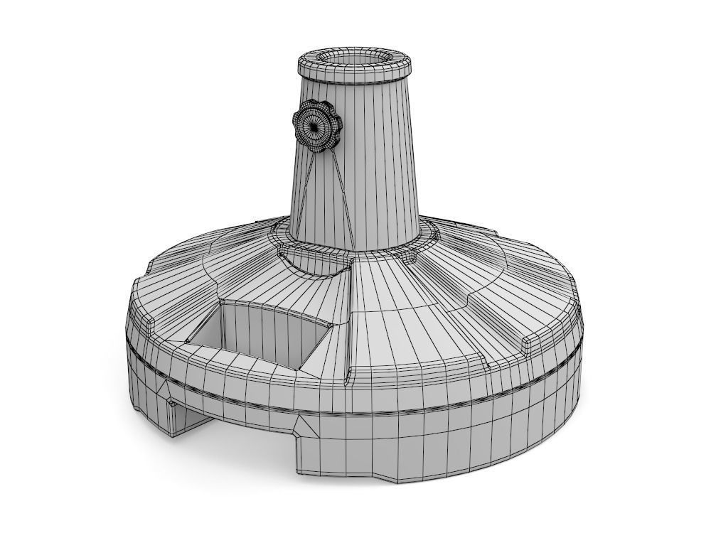 Umbrella Stand PBR low-poly Low-poly 3D model_3