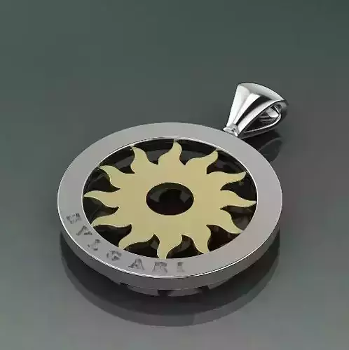Bulgari sun pendant Model 2610