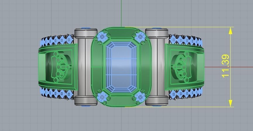 Crown rings Model 2608 3D print model_8