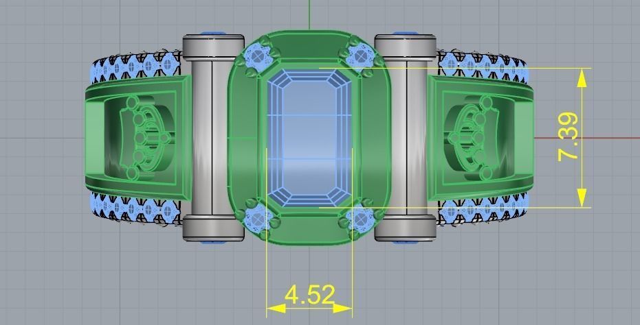 Crown rings Model 2608 3D print model_10