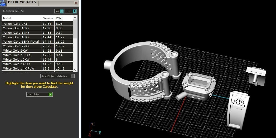 Crown rings Model 2608 3D print model_11