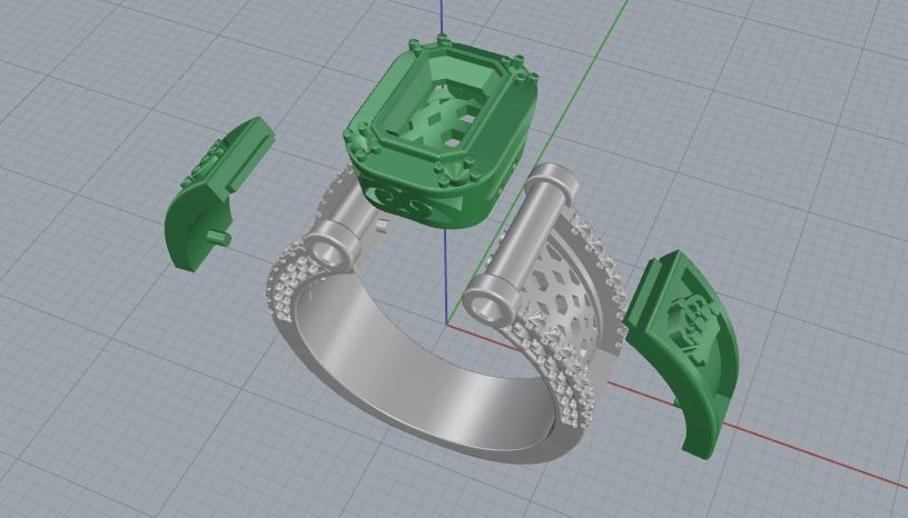 Crown rings Model 2608 3D print model_6