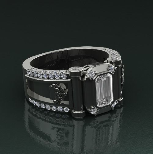 Crown rings Model 2608 3D print model_1