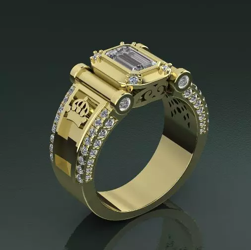 Crown rings Model 2608 3D print model_0