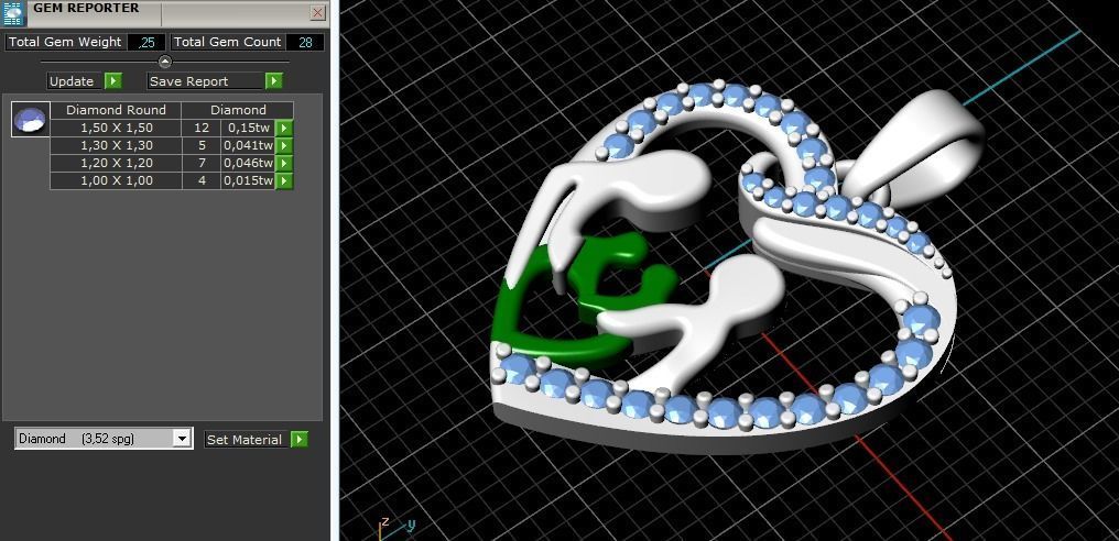 Heart pendant Model 2603 3D print model_9