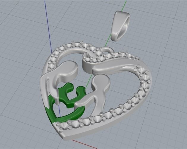 Heart pendant Model 2603 3D print model_5