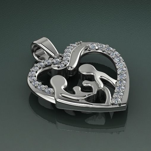 Heart pendant Model 2603 3D print model_1