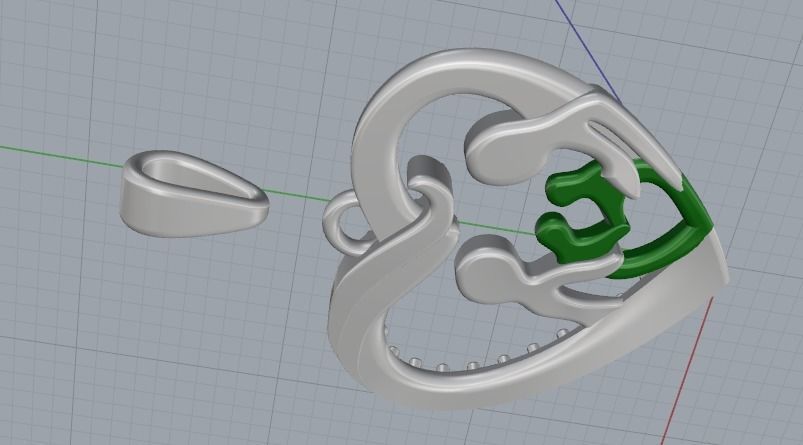 Heart pendant Model 2603 3D print model_4