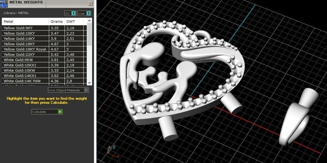 Heart pendant Model 2603 3D print model_8