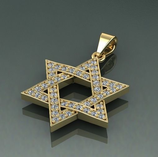 Star of David pendant Model 2593 3D print model_1